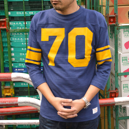 WARE HOUSE "4063 NO.70" 3/4 Sleeve Football T-shirt