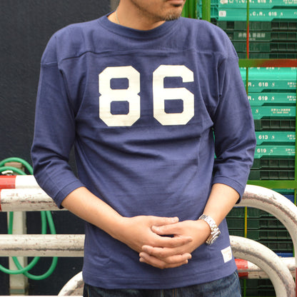 WARE HOUSE "4063 NO.86" 3/4 Sleeve Football T-shirt