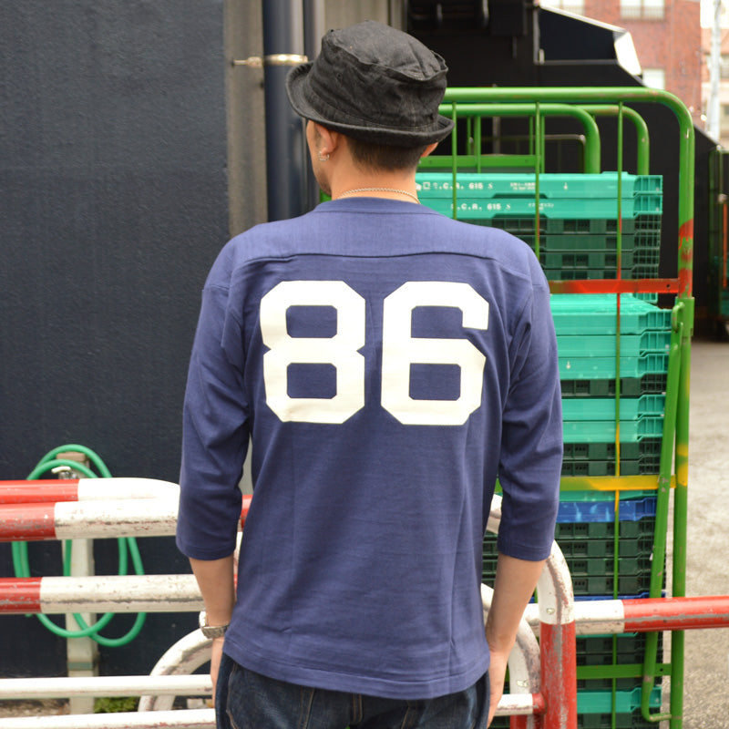 WARE HOUSE "4063 NO.86" 3/4 Sleeve Football T-shirt