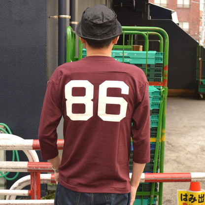 WARE HOUSE "4063 NO.86" 3/4 Sleeve Football T-shirt