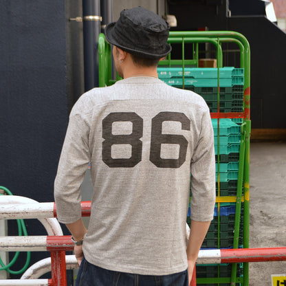 WARE HOUSE "4063 NO.86" 3/4 Sleeve Football T-shirt