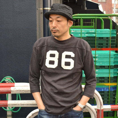 WARE HOUSE "4063 NO.86" 3/4 Sleeve Football T-shirt