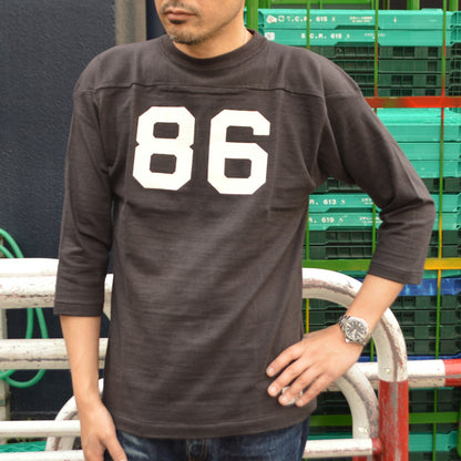 WARE HOUSE "4063 NO.86" 3/4 Sleeve Football T-shirt