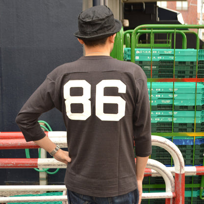 WARE HOUSE "4063 NO.86" 3/4 Sleeve Football T-shirt