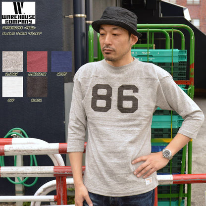 WARE HOUSE "4063 NO.86" 3/4 Sleeve Football T-shirt