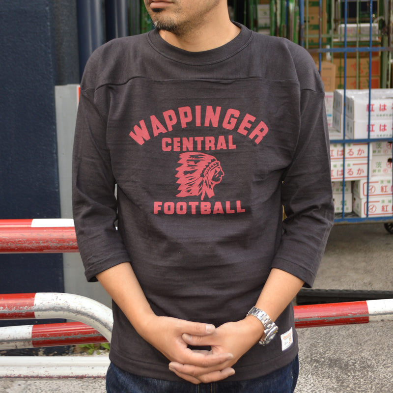 WARE HOUSE "4063 WAPPINGR" 3/4 Sleeve Football T-shirt
