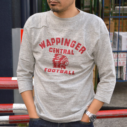 WARE HOUSE "4063 WAPPINGR" 3/4 Sleeve Football T-shirt