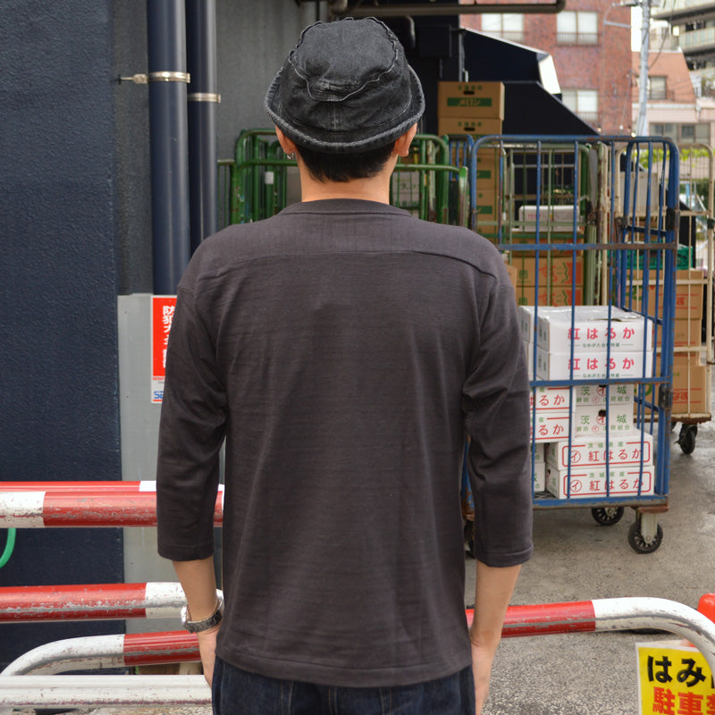 WARE HOUSE "4063 WAPPINGR" 3/4 Sleeve Football T-shirt