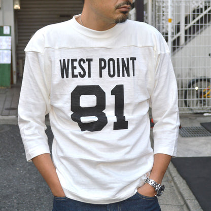 WARE HOUSE "4063 WEST POINT" 3/4 Sleeve Football T-shirt "WEST POINT"