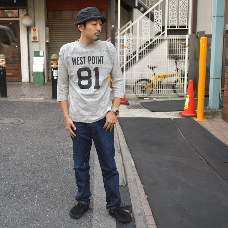 WARE HOUSE "4063 WEST POINT" 3/4 Sleeve Football T-shirt "WEST POINT"