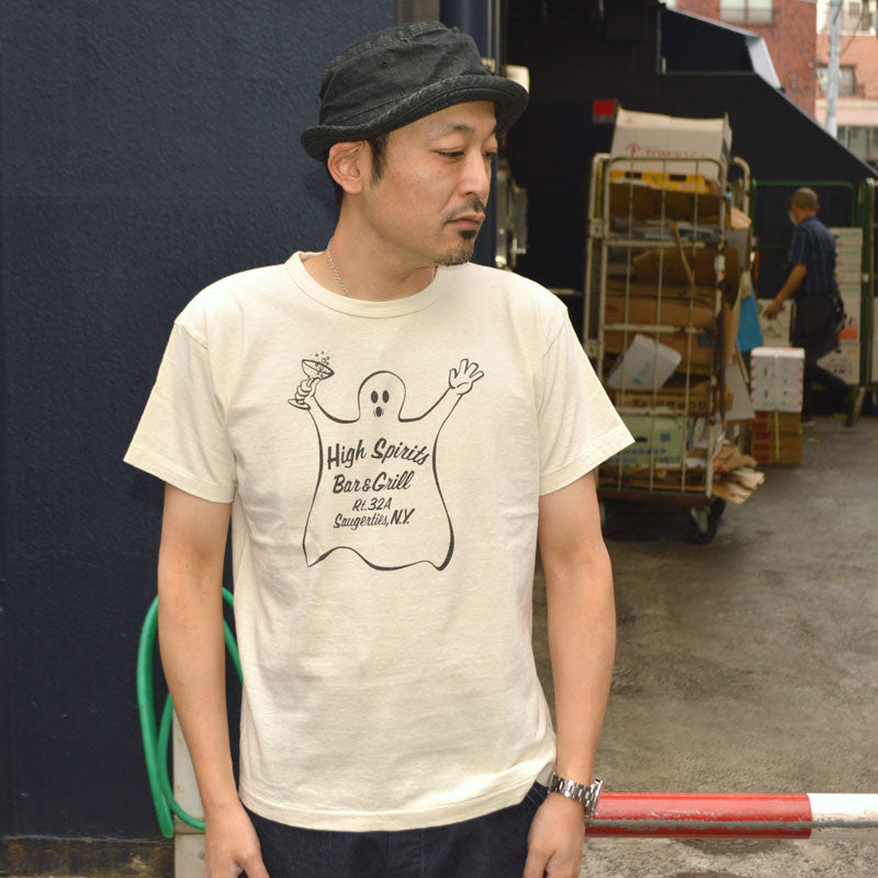 2ND-HAND (WAREHOUSE) "4064 HIGH SPIRITS" Print T-shirt