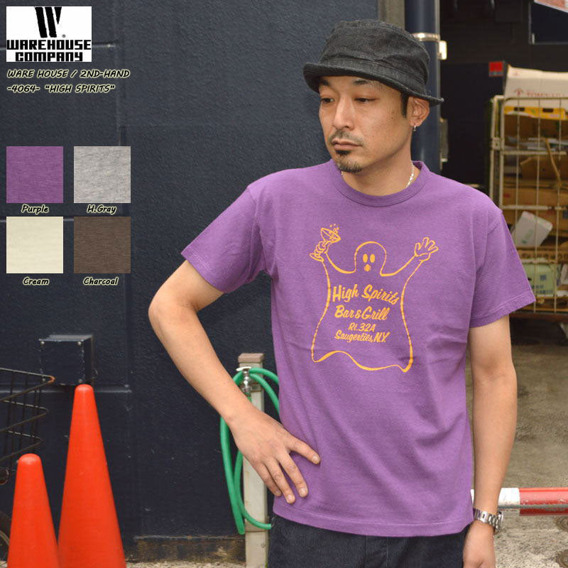 2ND-HAND (WAREHOUSE) "4064 HIGH SPIRITS" Print T-shirt