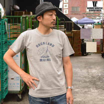 2ND-HAND (WAREHOUSE) "4064 ROCKLAND" Print T-shirt