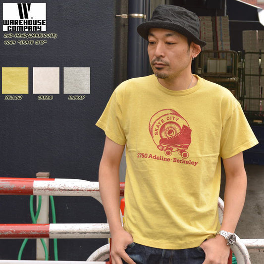 2ND-HAND (WAREHOUSE) "4064 SKATE CITY" Print T-shirt