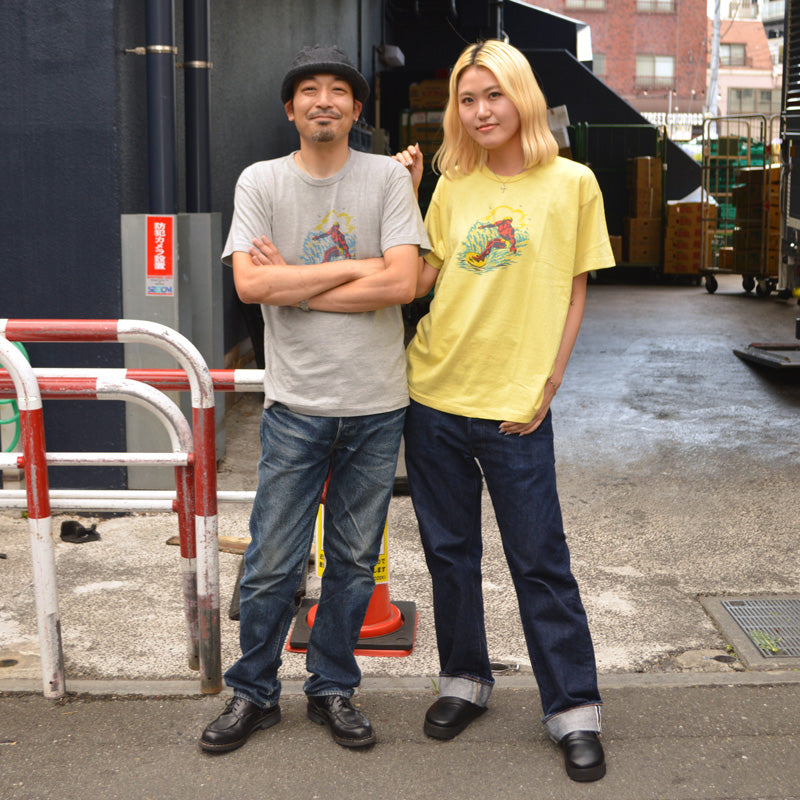 2ND-HAND (WAREHOUSE) "4064 SURFER" Print T-shirt
