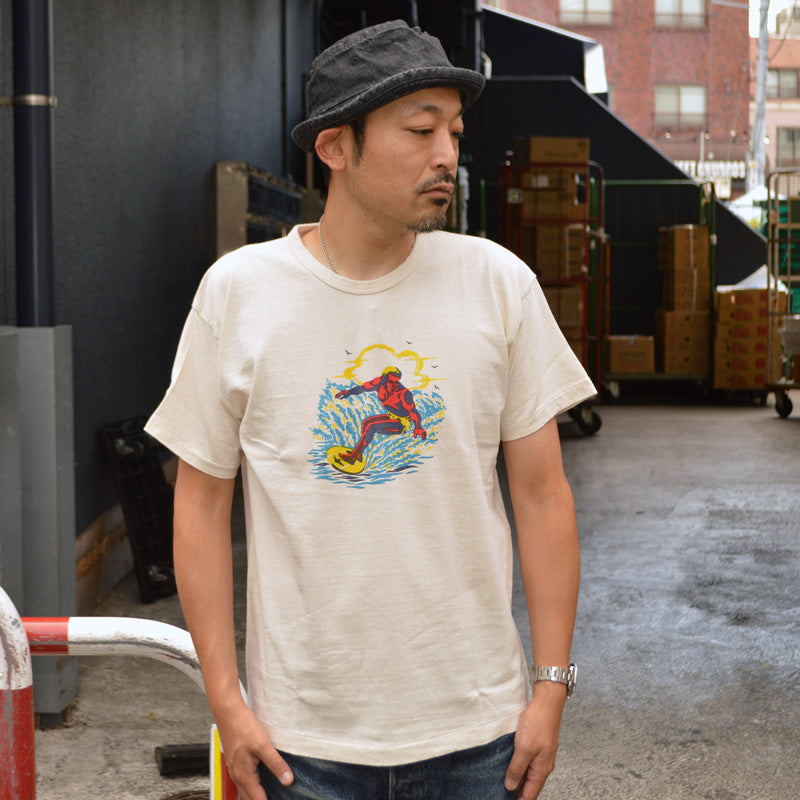 2ND-HAND (WAREHOUSE) "4064 SURFER" Print T-shirt
