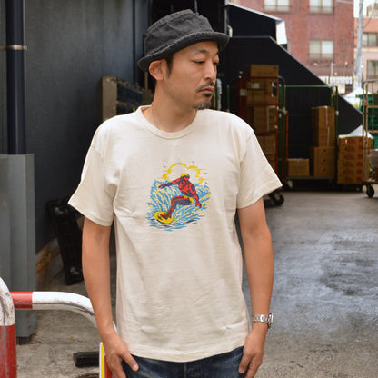 2ND-HAND (WAREHOUSE) "4064 SURFER" Print T-shirt
