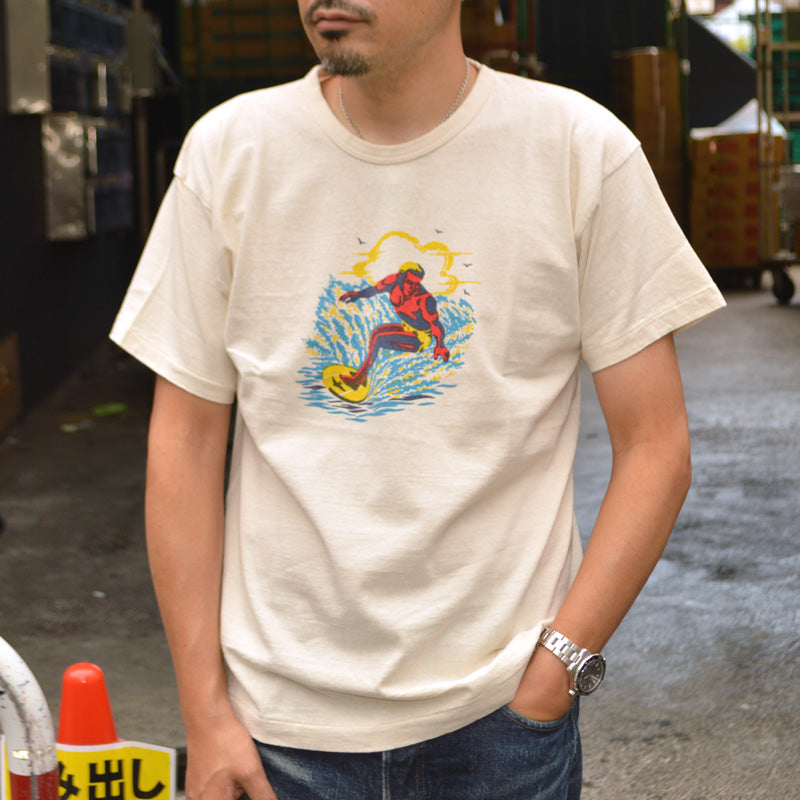 2ND-HAND (WAREHOUSE) "4064 SURFER" Print T-shirt
