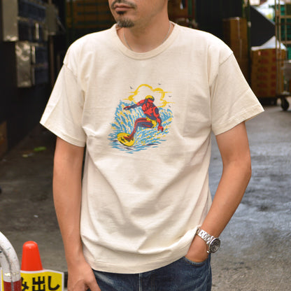 2ND-HAND (WAREHOUSE) "4064 SURFER" Print T-shirt