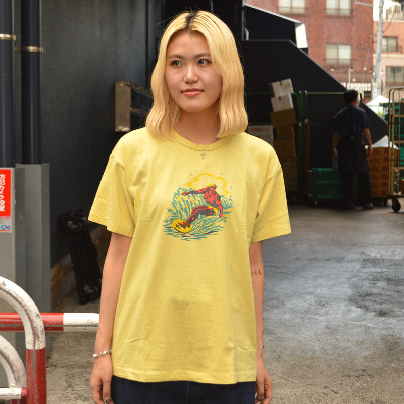 2ND-HAND (WAREHOUSE) "4064 SURFER" Print T-shirt