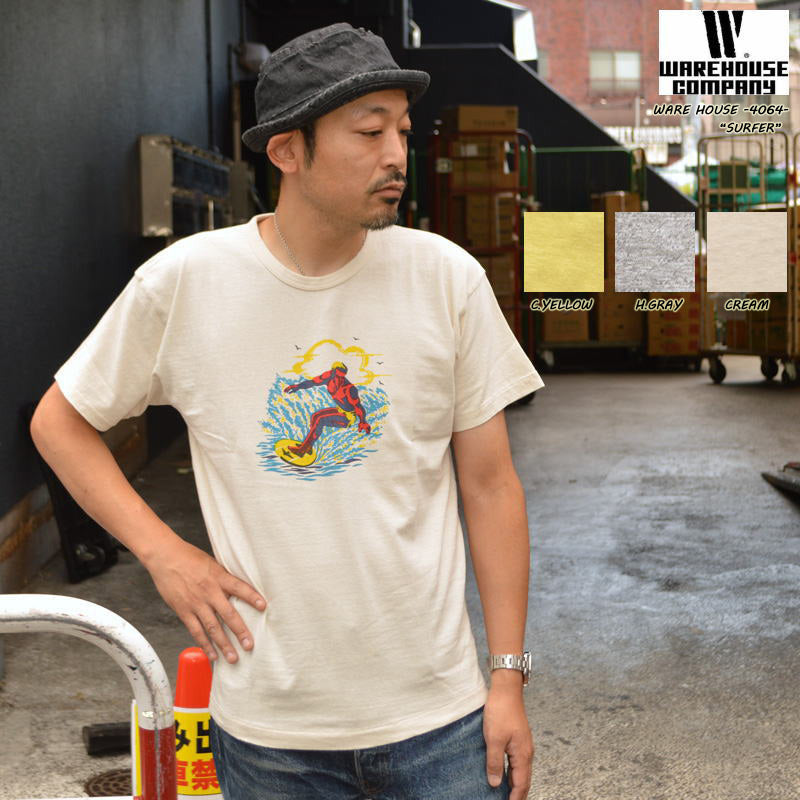 2ND-HAND (WAREHOUSE) "4064 SURFER" Print T-shirt