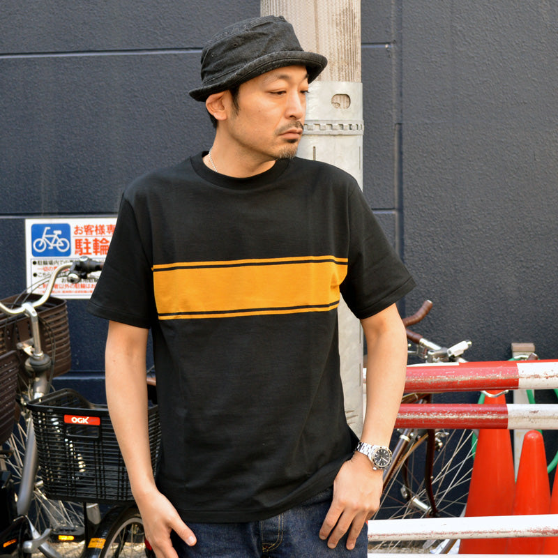 WARE HOUSE "4093" S/S Panel Border T-shirt