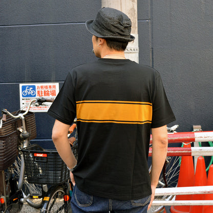 WARE HOUSE "4093" S/S Panel Border T-shirt