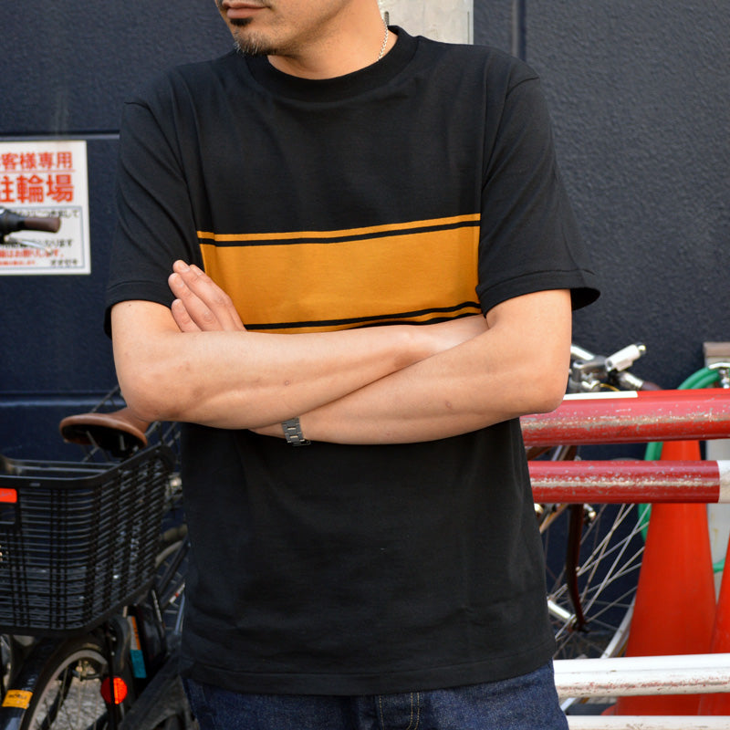 WARE HOUSE "4093" S/S Panel Border T-shirt