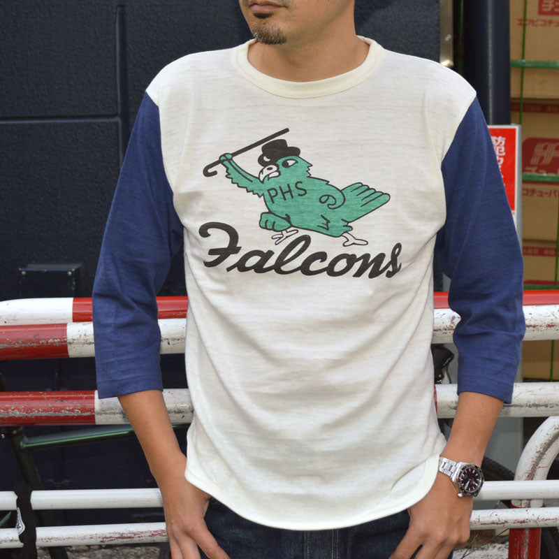 WARE HOUSE "4800 FALCONS" 3/4 Sleeve Baseball T-shirt