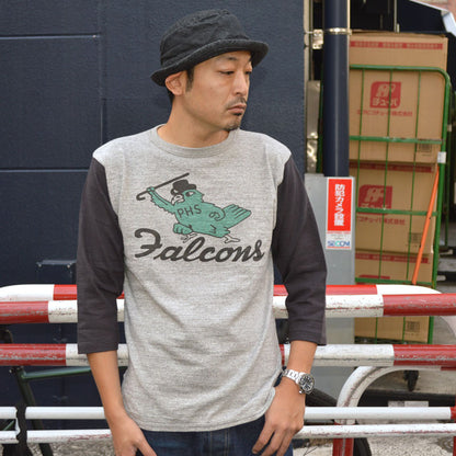 WARE HOUSE "4800 FALCONS" 3/4 Sleeve Baseball T-shirt