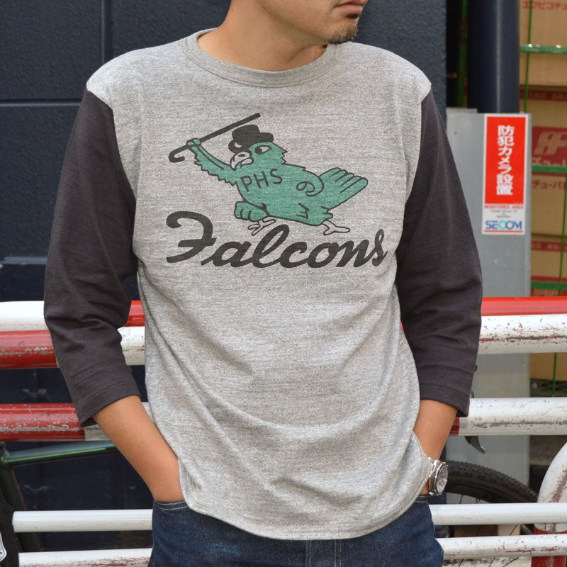 WARE HOUSE "4800 FALCONS" 3/4 Sleeve Baseball T-shirt