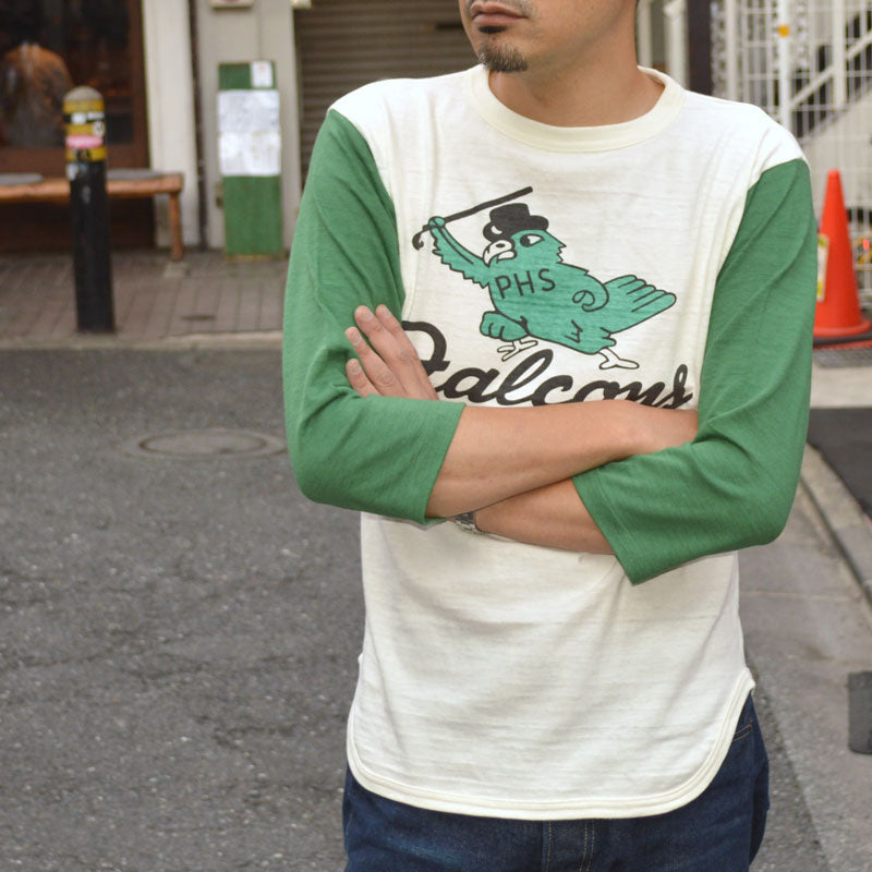 WARE HOUSE "4800 FALCONS" 3/4 Sleeve Baseball T-shirt