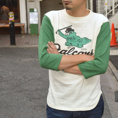 WARE HOUSE "4800 FALCONS" 3/4 Sleeve Baseball T-shirt