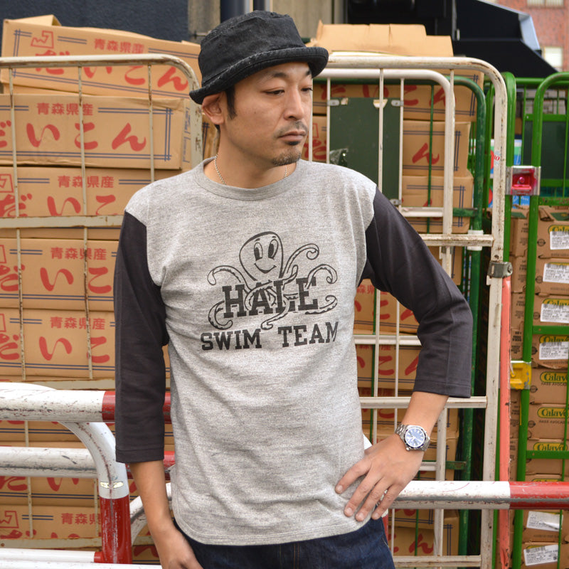 WARE HOUSE "4800 SWIM TEAM" 3/4 Sleeve Baseball T-shirt