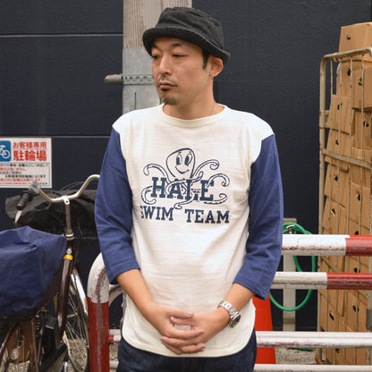 WARE HOUSE "4800 SWIM TEAM" 3/4 Sleeve Baseball T-shirt