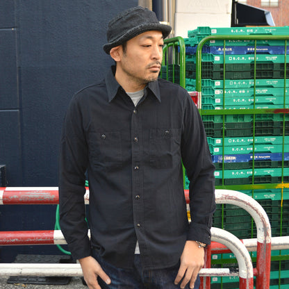 FULL COUNT "4810" CHAMBRAY SHIRT(BLACK)