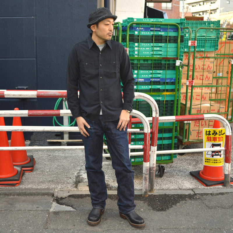 FULL COUNT "4810" CHAMBRAY SHIRT(BLACK)