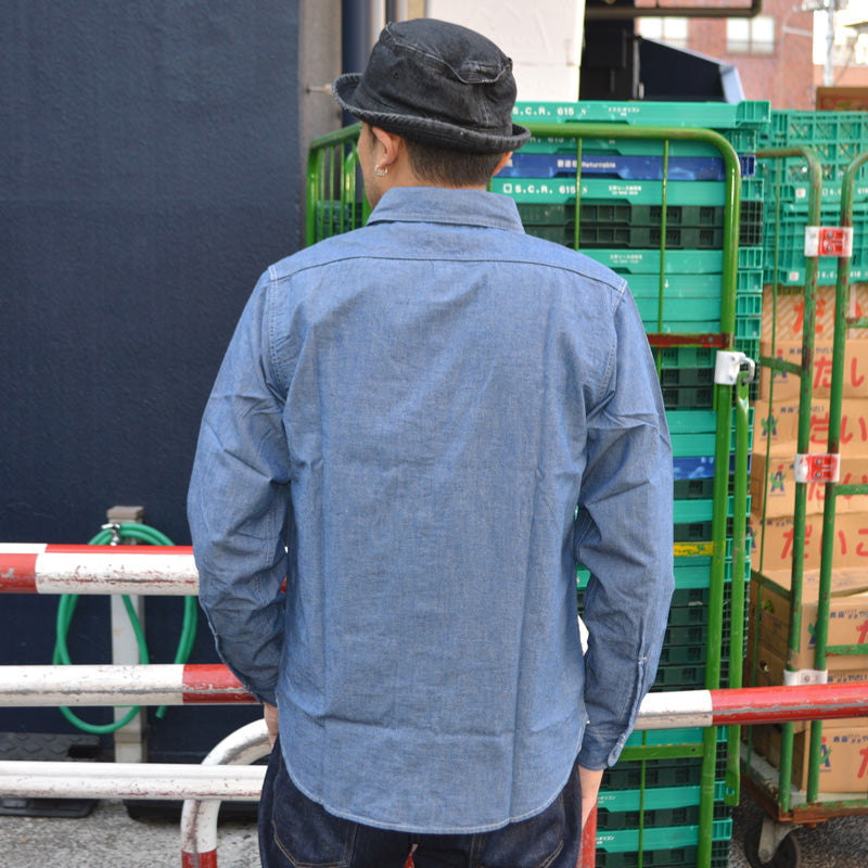 FULL COUNT "4810" CHAMBRAY SHIRT(BLUE)