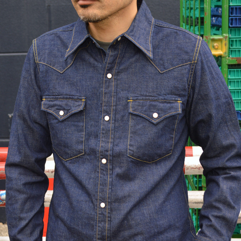 FULL COUNT "4894" DENIM WESTERN SHIRTS