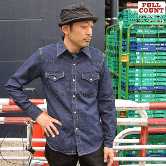 FULL COUNT "4894" DENIM WESTERN SHIRTS