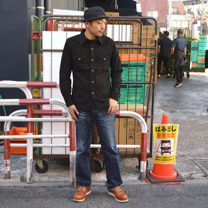 FULL COUNT "4894BKBK-26" Black Black Denim Western Shirt