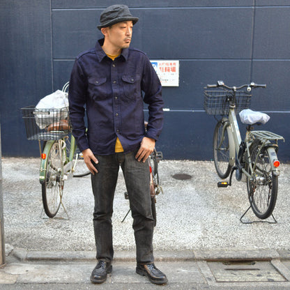 UES "501655" INDIGO HEAVY FLANNEL SHIRT