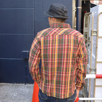 Black Friday!! 20%OFF!! UES "502452" HEAVY FLANNEL SHIRTS