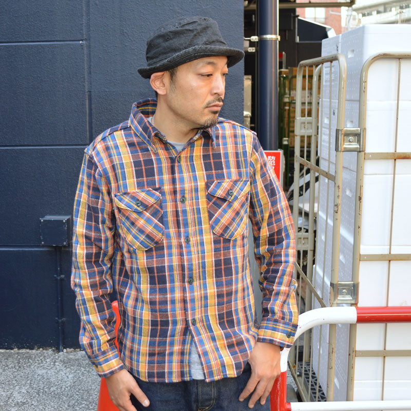 Black Friday!! 20%OFF!! UES "502452" HEAVY FLANNEL SHIRTS