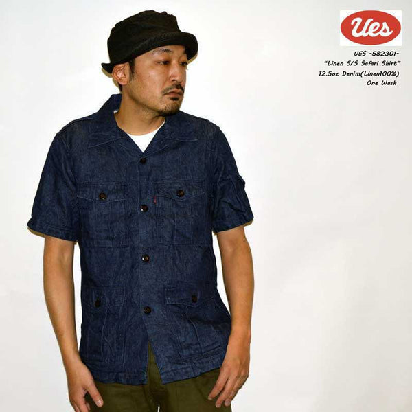UES "582301" Linen S/S Safari Shirt