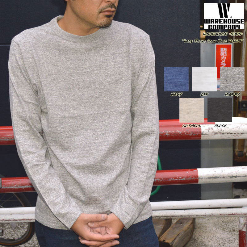 WARE HOUSE "5906" Long Sleeve Crew Neck T-shirt