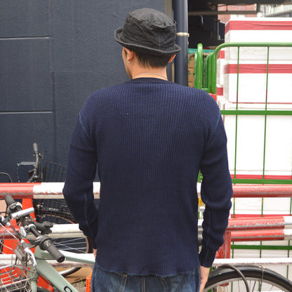UES "60BW-I" Big Waffle T-Shirt Indigo