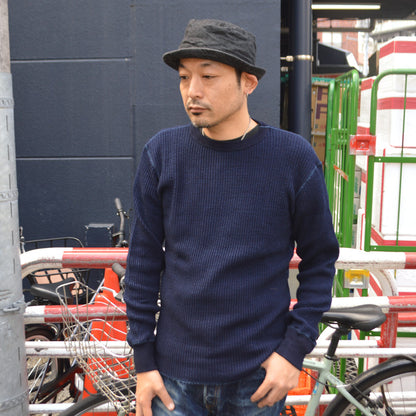 UES "60BW-I" Big Waffle T-Shirt Indigo