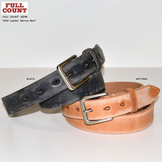 FULL COUNT ”6218” Wild Leather Narrow Belt