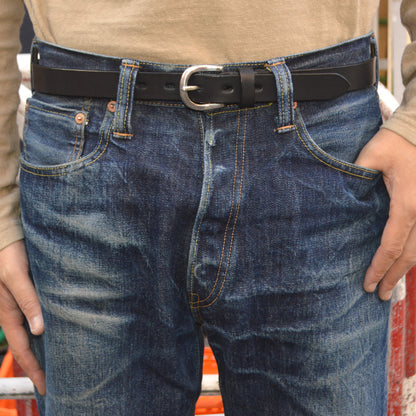 FULL COUNT ”6219” Oiled Leather Narrow Belt